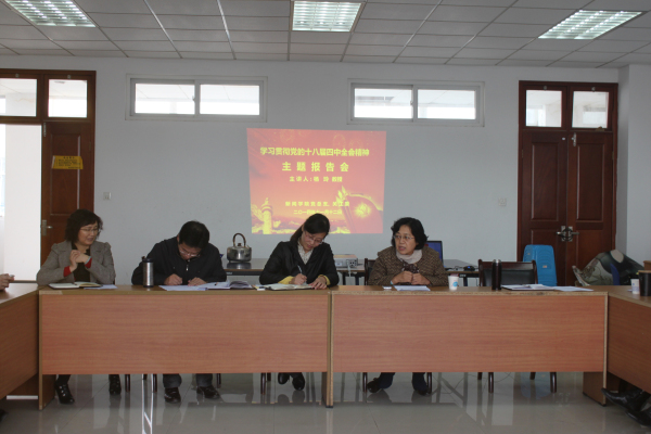 公司党总支举行“学习贯彻党的十八届四中全会精神”主题报告会