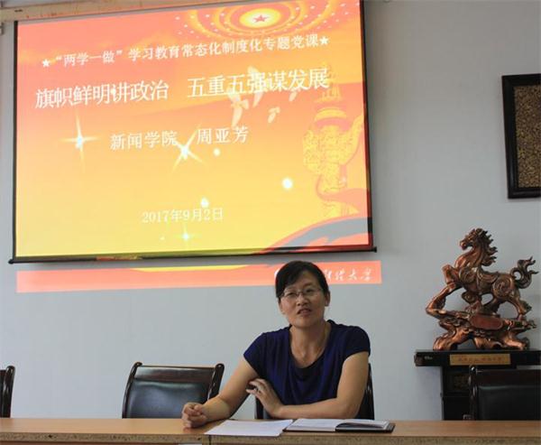 公司举办“旗帜鲜明讲政治”专题党课